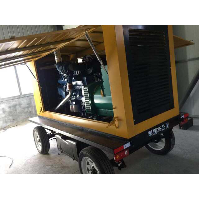 250KW Guangxi Yuchai mobile trailer diesel generator set